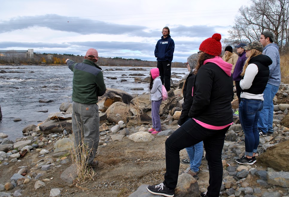 students on the beach